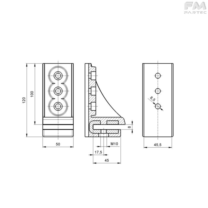 Disegno tecnico Sku: SU-CH-RH50120