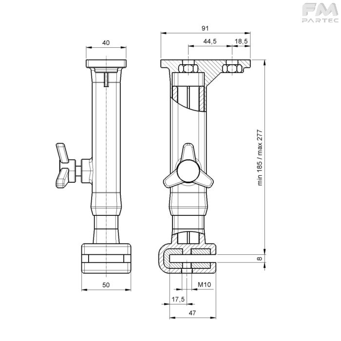 Disegno tecnico SKU SU-AJ-RH3