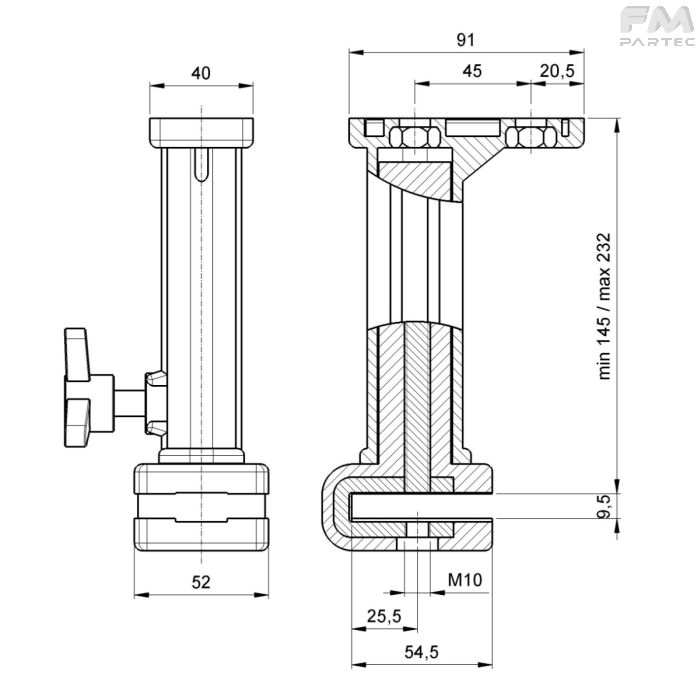 Disegno tecnico SKU SU-AJ-RH3S
