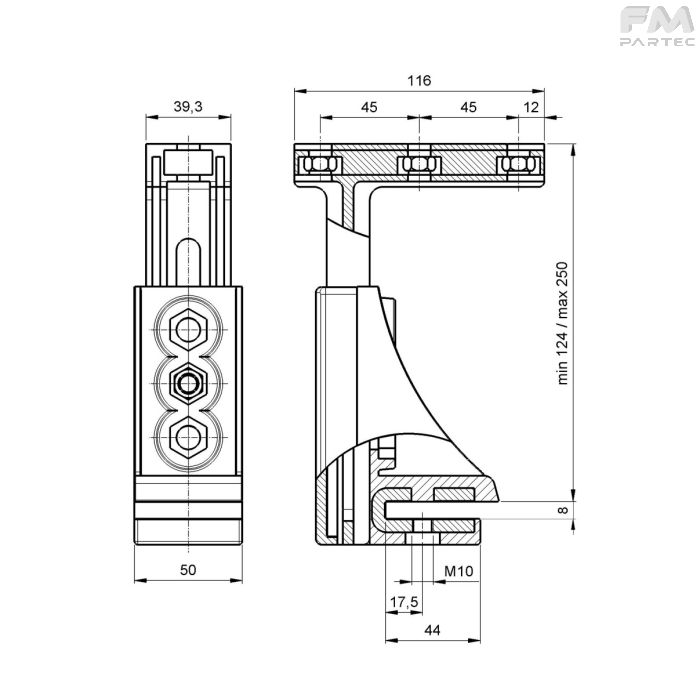 Disegno tecnico SKU SU-AJ-SP-L