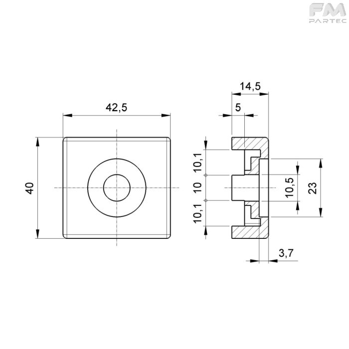 Disegno tecnico SKU SU-BL-R10D23
