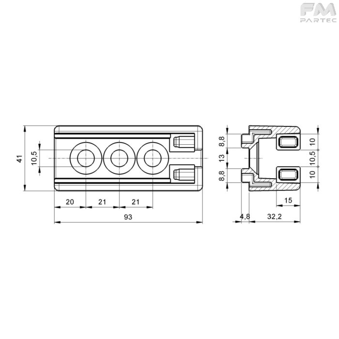 Disegno tecnico Sku: SU-AC-EXT93