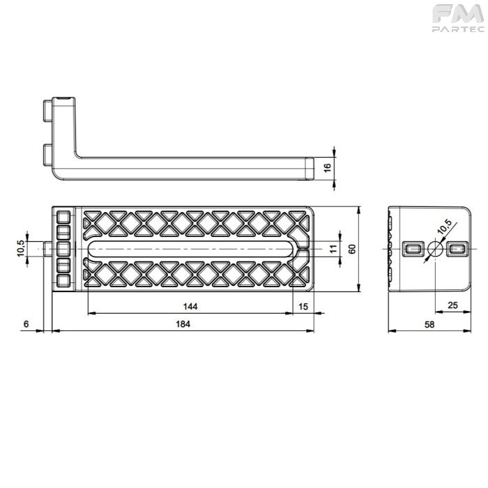 Disegno tecnico SKU SU-RHY-SR