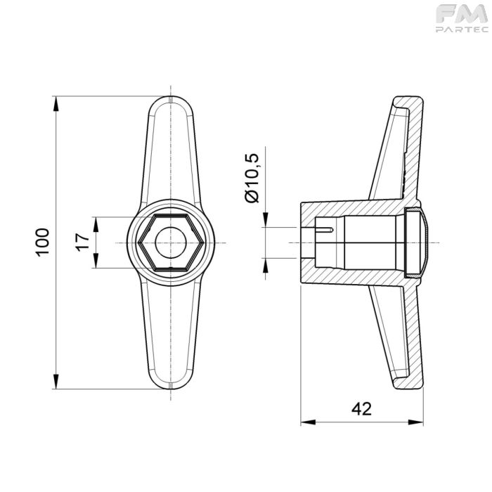 Disegno tecnico Sku: EV-KN-BL-PRTL