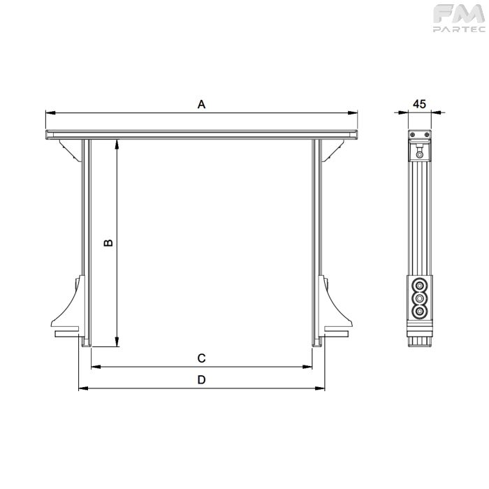 Disegno tecnico SKU SU-AS-T6