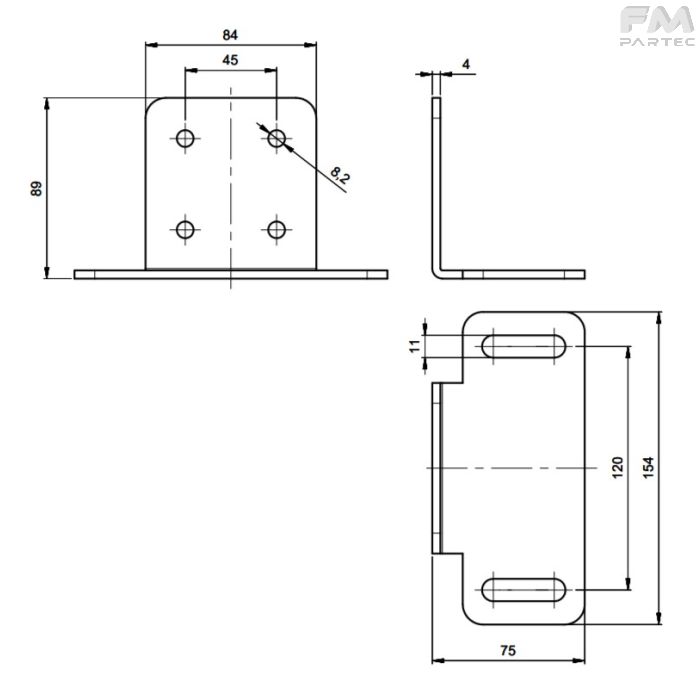 Disegno tecnico Sku: AL-SU-4590BP