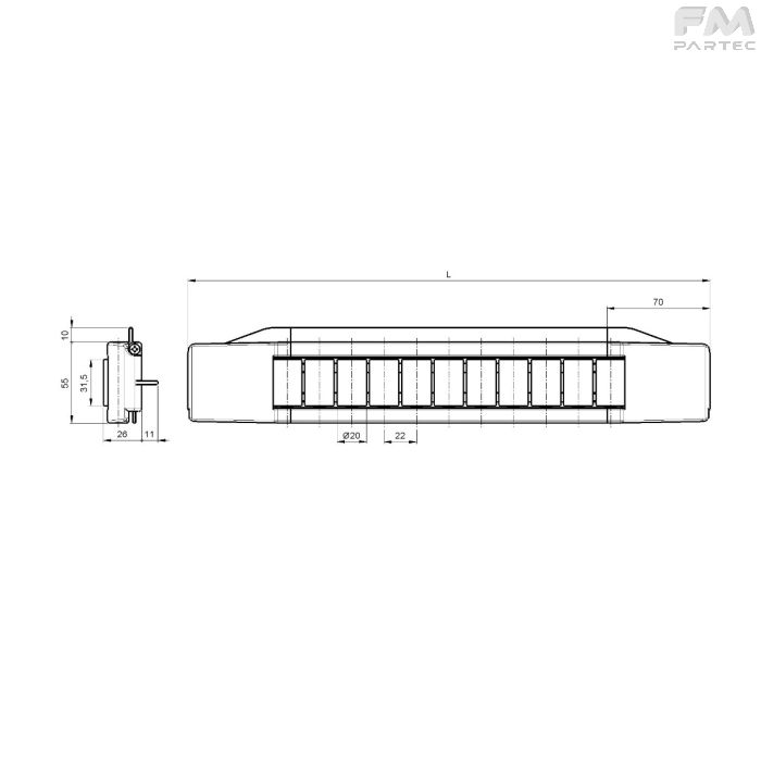 Disegno tecnico SKU RCH-MD-PA22C4