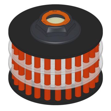 PACCO DISCO D.150X10 FIL.54 C/BARRETTE "HARD PUR"