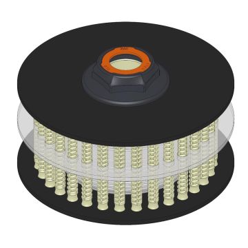 PACCO DISCO D.200X3 FIL.49 C/MOLLE C/ 2FLANGE INTERM. E DISCHI INT. D.89x3