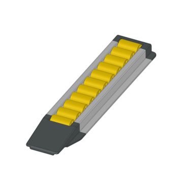 RULLIERA MODULARE - P22 - RULLINO PA - PERNO OTTONE - TEST. CORTA POST. - L.=305