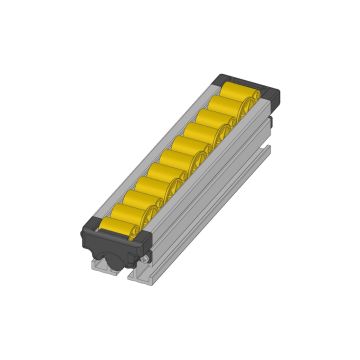 RULLIERA PORTANTE 55x52x22 CDX GIALLO (PA-PO) L.=255