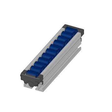 RULLIERA PORTANTE 55x52x22 CDX BLU (PA) L.=255