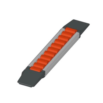 RULLIERA MODULARE - P22 - RULLINO TPU - PERNO OTTONE - L.= 355