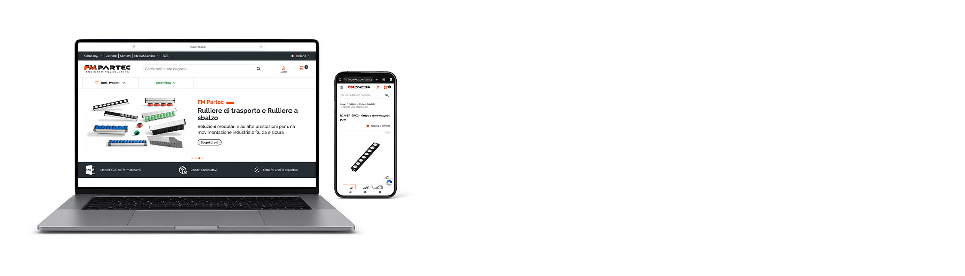 Welcome to the new FM Partec website completely redesigned to offer you a modern and intuitive browsing experience on desktop and mobile